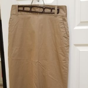 Tall 8 khaki pencil skirt